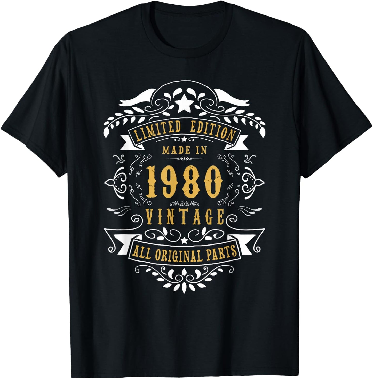 46th Birthday Women 46 Years old Men Born 1980 46 Birthday T-Shirt - T-Shirt | Black