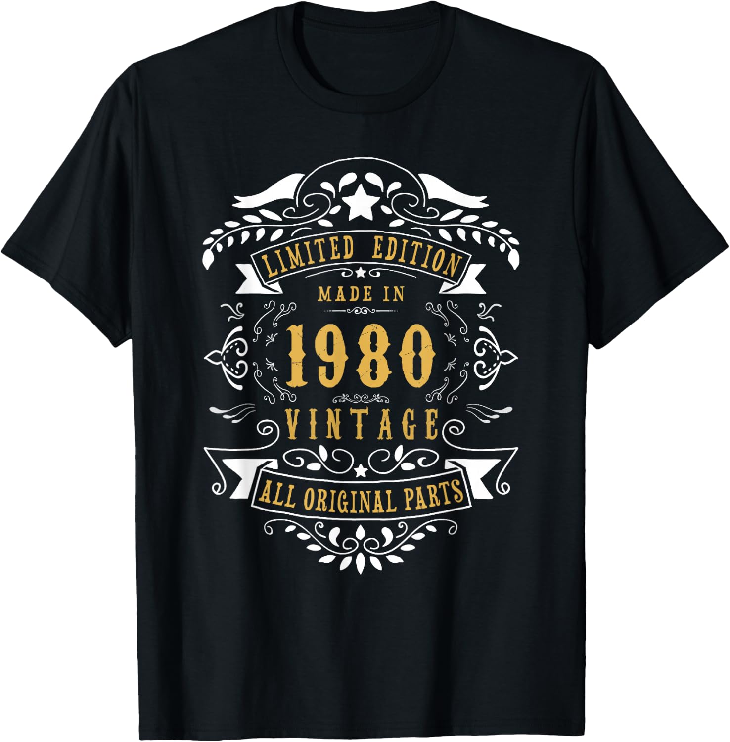 46th Birthday Women 46 Years old Men Born 1980 46 Birthday T-Shirt - T-Shirt | Black
