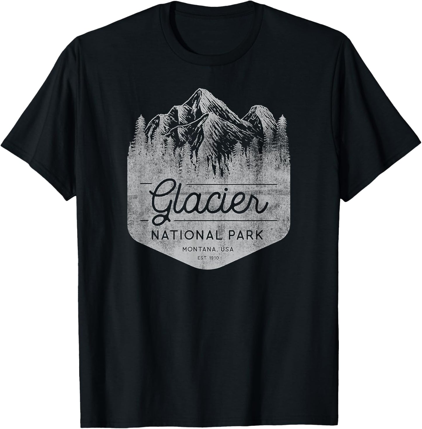 Family Vacation Design - Glacier National Park T-Shirt - T-Shirt | Black