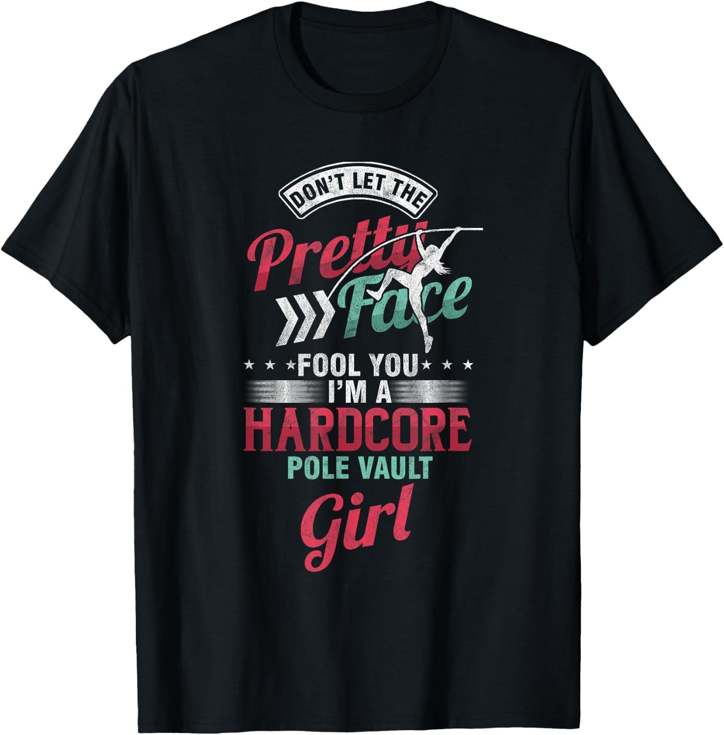 Vaulter Women Hardcore Pole Vault Girl T-Shirt - T-Shirt | Black