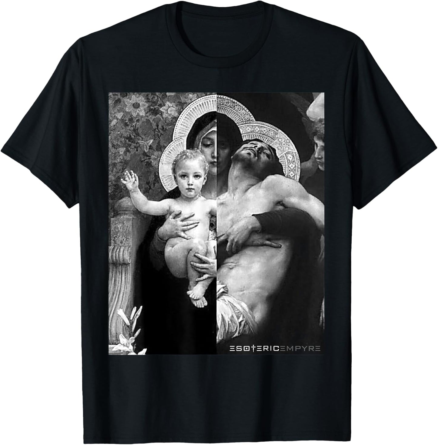Jesus Christ and Mother Mary T-Shirt - T-Shirt | Black