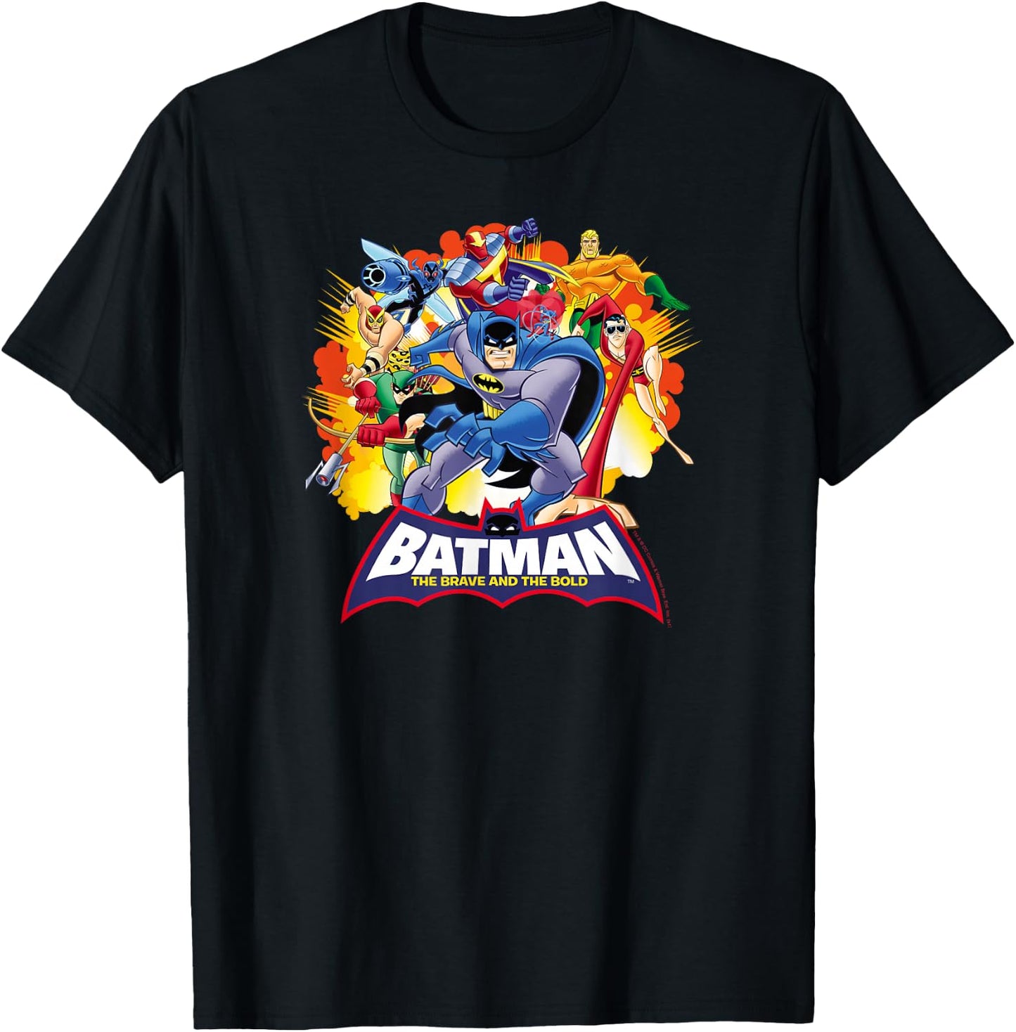Batman: The Brave and the Bold Explosive Heroes T Shirt T-Shirt - T-Shirt | Black