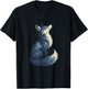 Witchy Celestial Fox Galaxy Stars Mystical Astrology Gifts T-Shirt - T-Shirt | Black