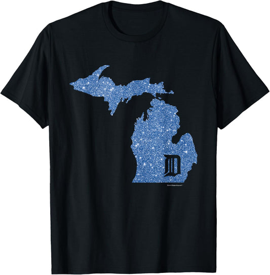 Detroit Michigan Shirt - Motor City "D" Mitten T-Shirt - T-Shirt | Black