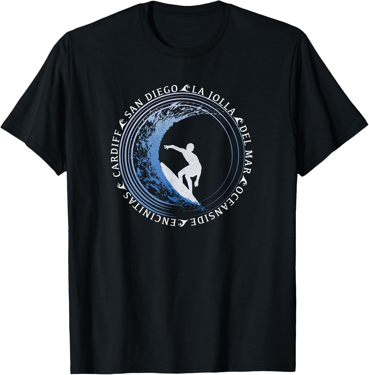 San Diego Surf / San Diego Beach Gift T-Shirt - T-Shirt | Black