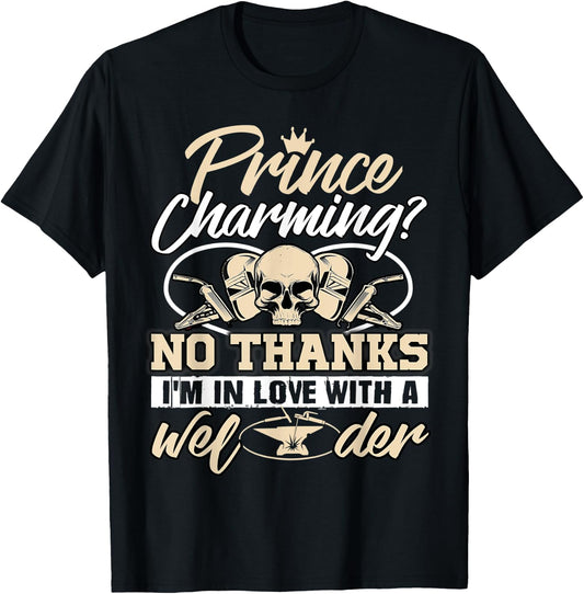 I'm In Love With A Welder, I Am A Welder's Wife T-Shirt - T-Shirt | Black