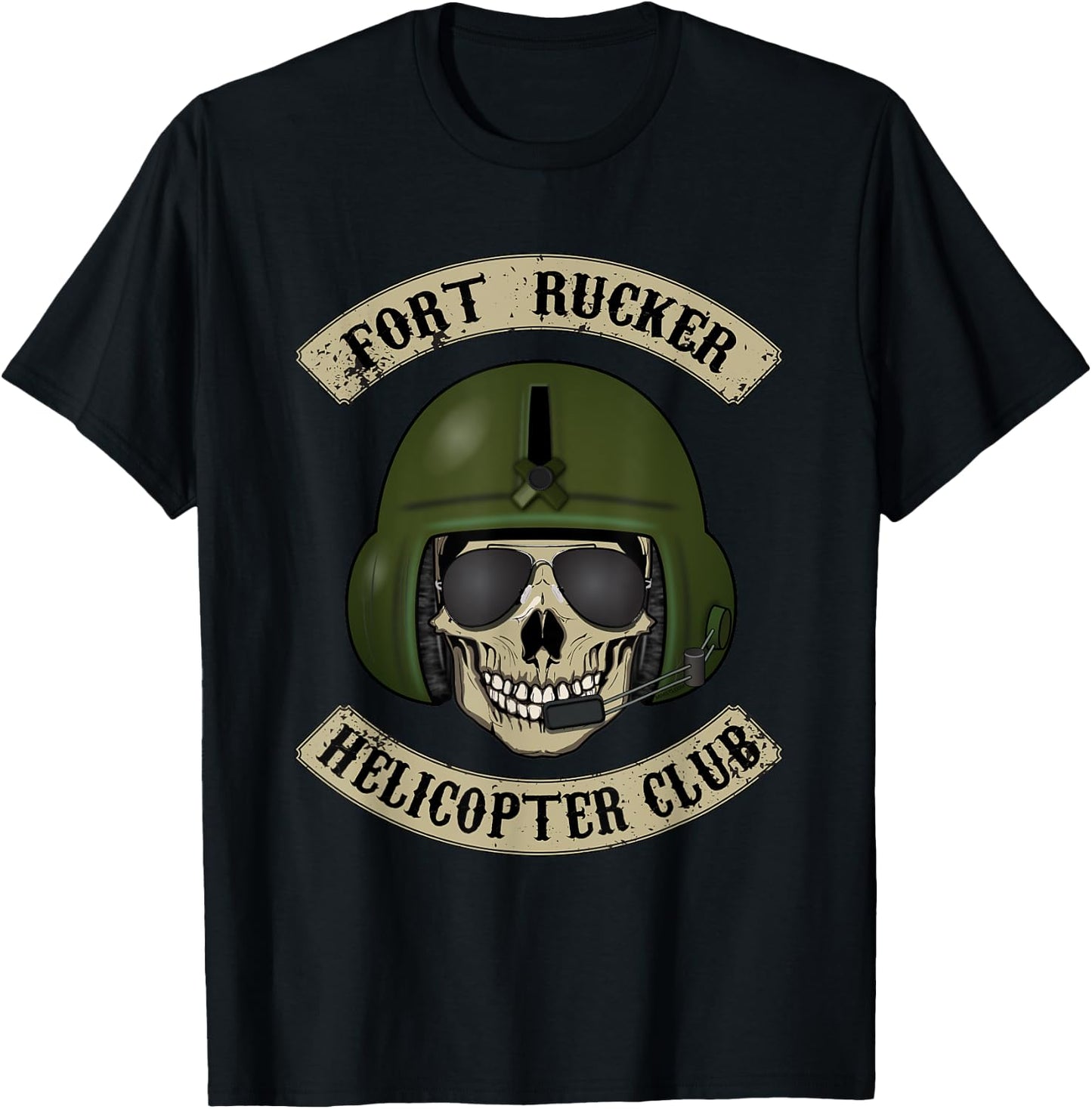 Fort Rucker Helicopter Club T shirt Pilot, Crew Chief T-Shirt - T-Shirt | Black