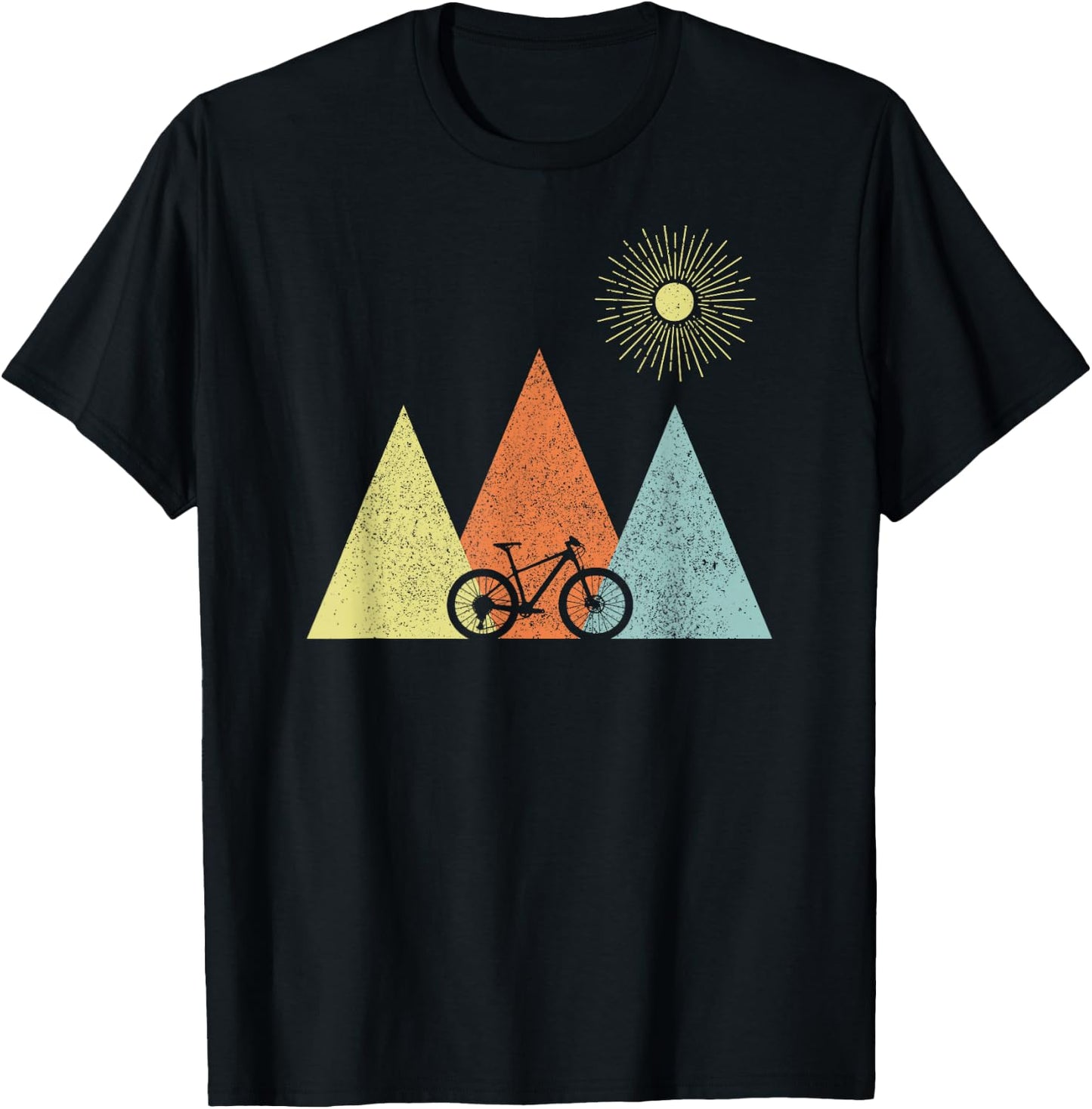 Vintage Mountain Bike MTB Bicycle Cycling Cyclist Biker T-Shirt - T-Shirt | Black