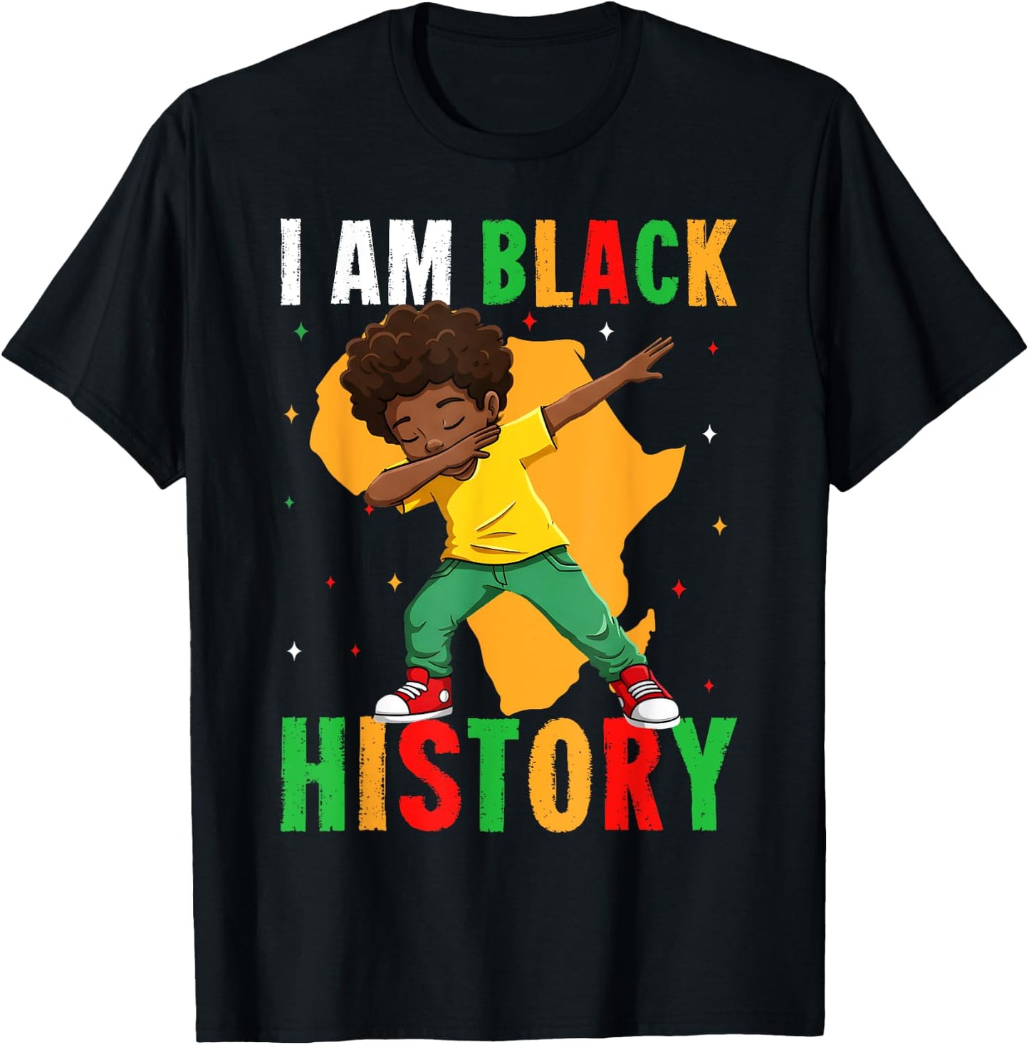 I Am Black History Kids Boys Men Black History Month T-Shirt - T-Shirt | Black