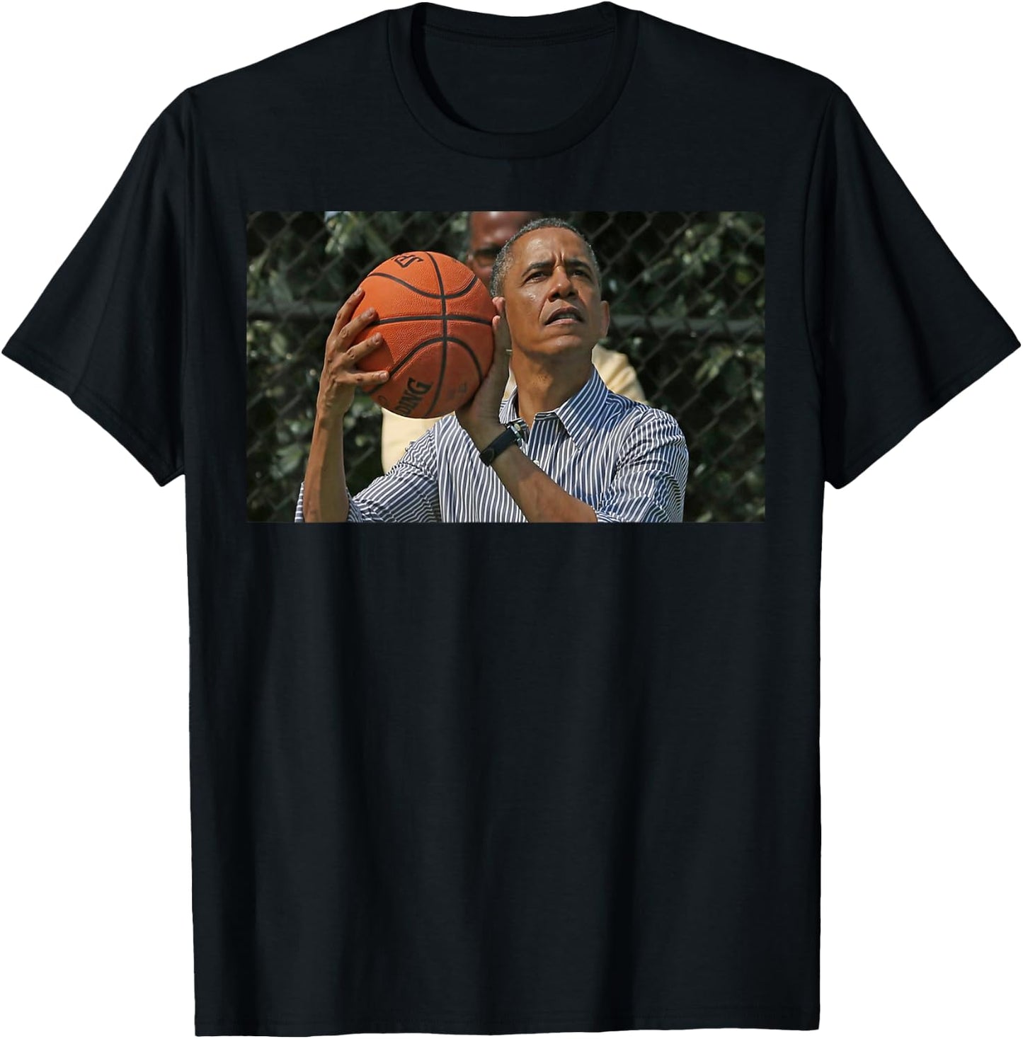 Barack Obama Playing Basketball Presidential T-Shirt - T-Shirt | Black