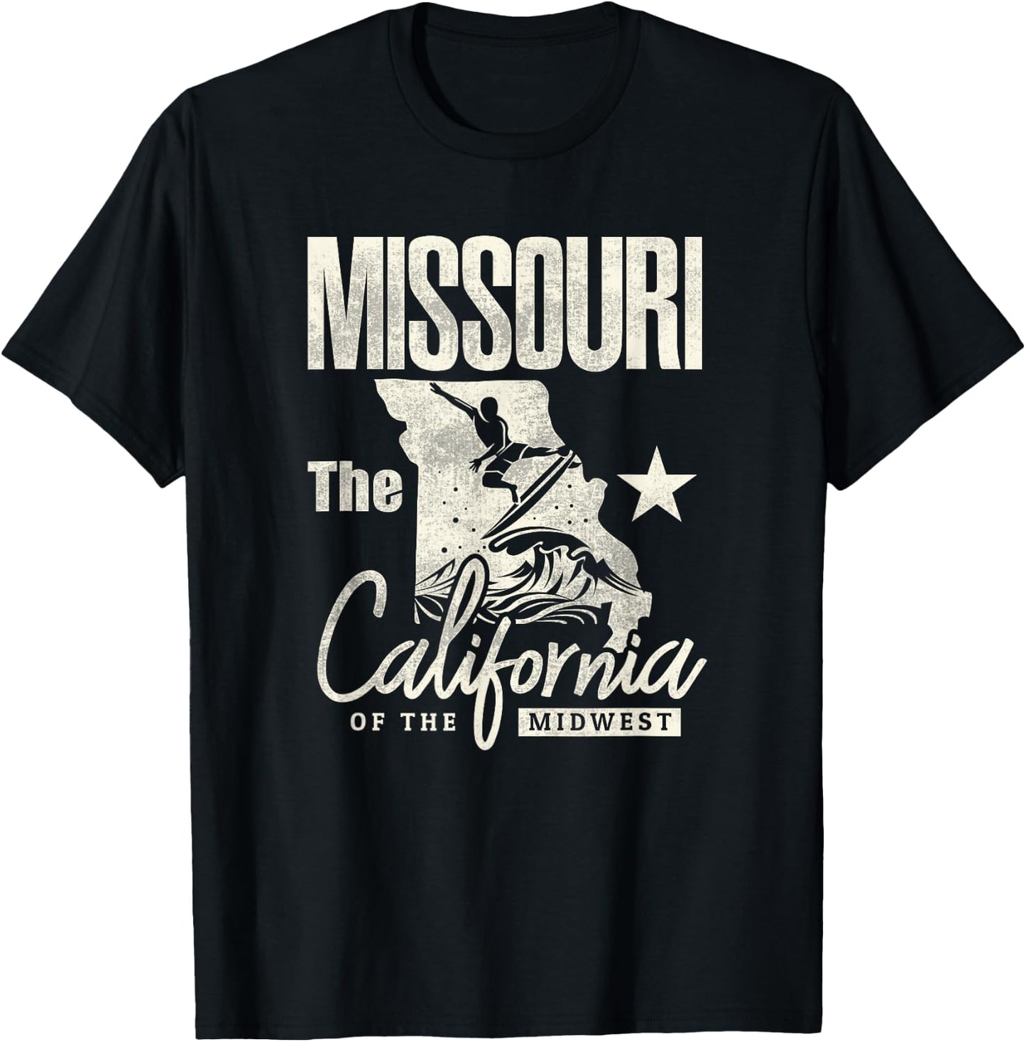 Funny State of Missouri The California of The Midwest Shirt T-Shirt - T-Shirt | Black