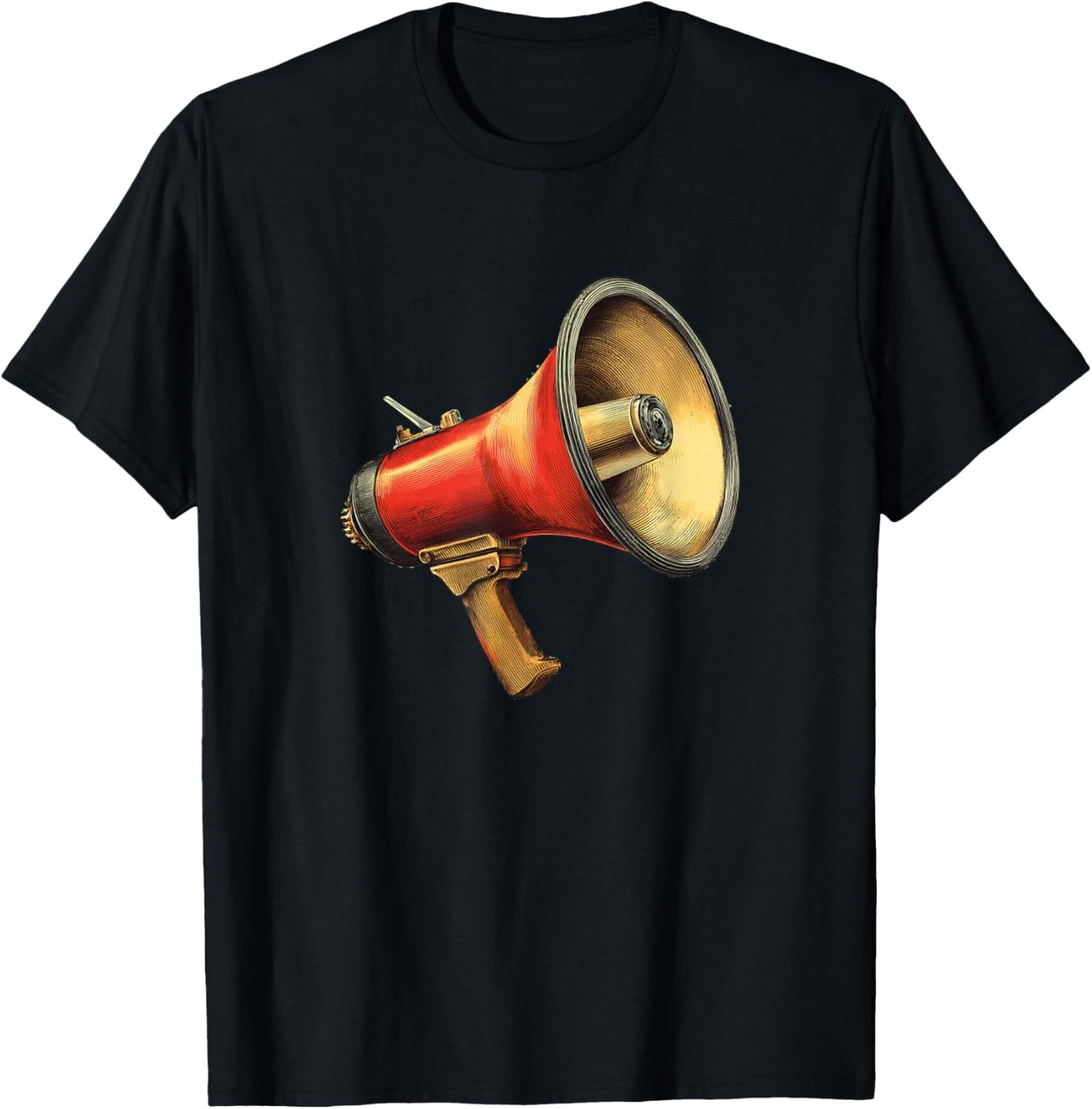 Cool Megaphone Graphic T-Shirt - T-Shirt | Black