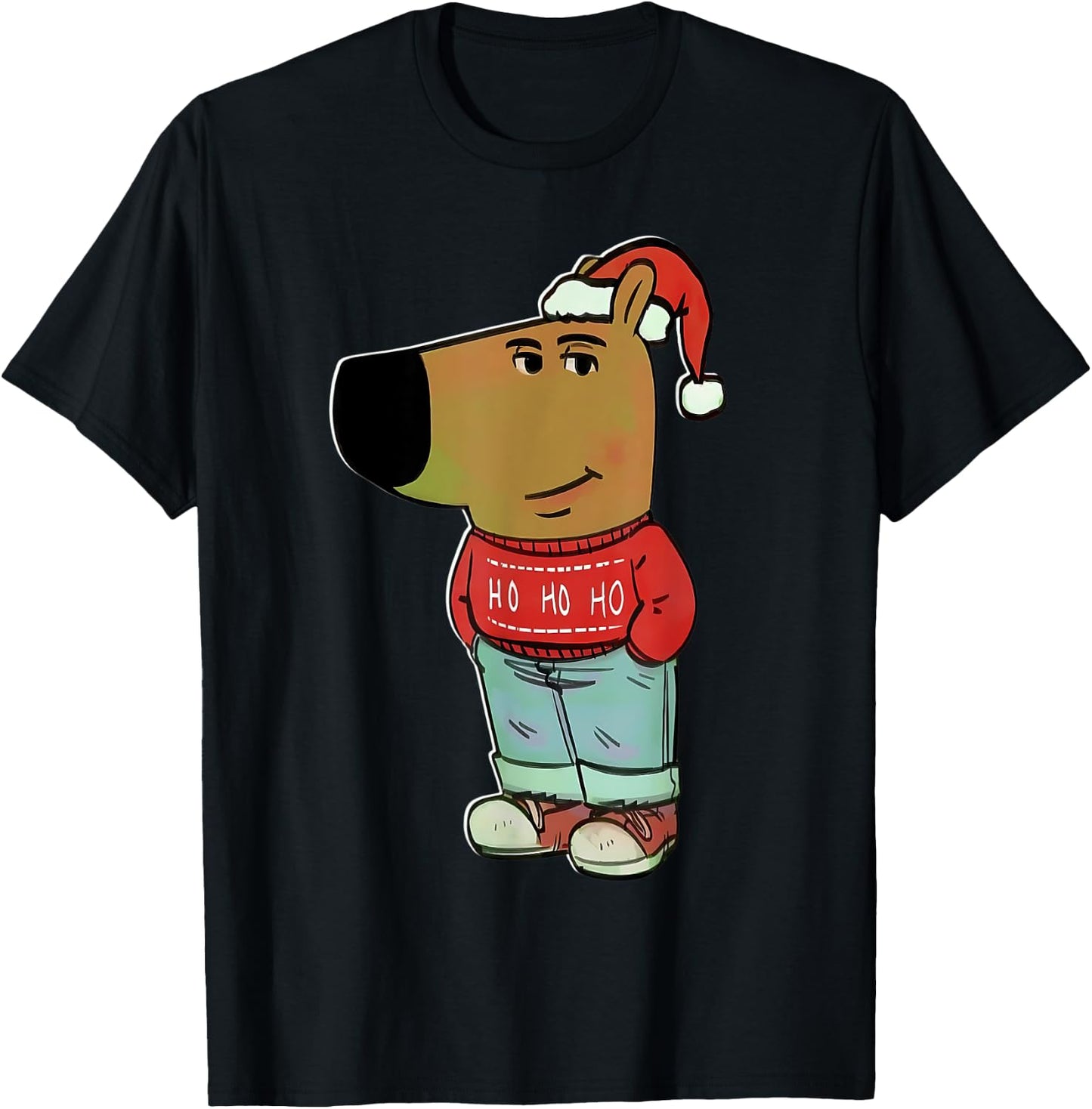 Chill Guy - My New Character Meme Christmas Chill Guy T-Shirt - T-Shirt | Black