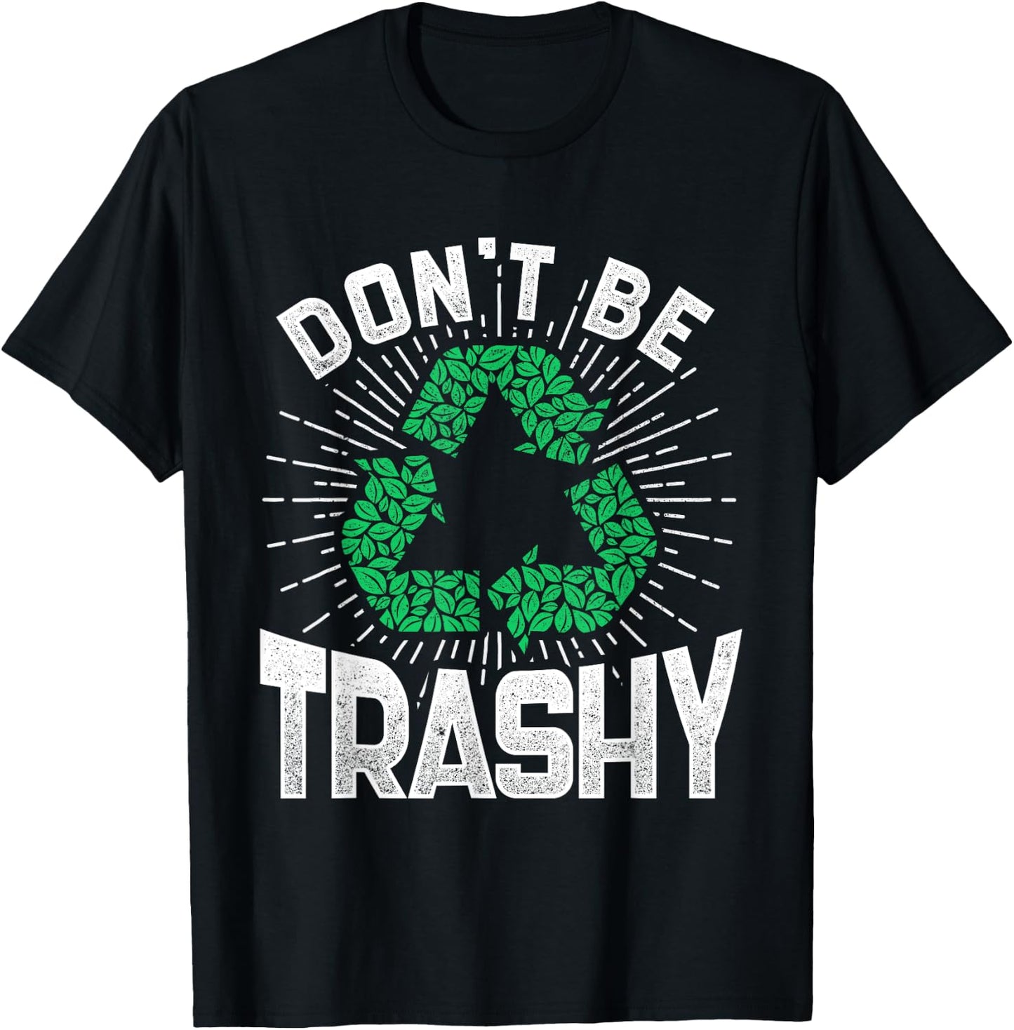 Climate Change Recycling Zero Waste Management Go Green T-Shirt - T-Shirt | Black