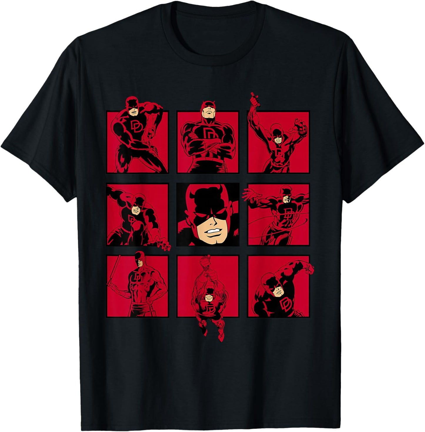 Marvel Comics Retro Classic Daredevil The Man with No Fear T-Shirt - T-Shirt | Black