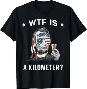 WTF is A Kilometer Lincoln T-Shirt - T-Shirt | Black
