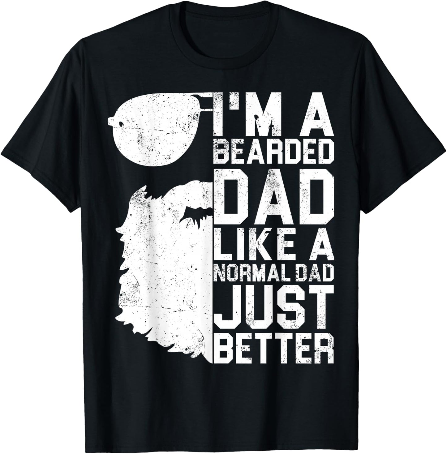 Bearded Dad Shirt Funny Beard Humor Father's Day Gift T-Shirt - T-Shirt | Black