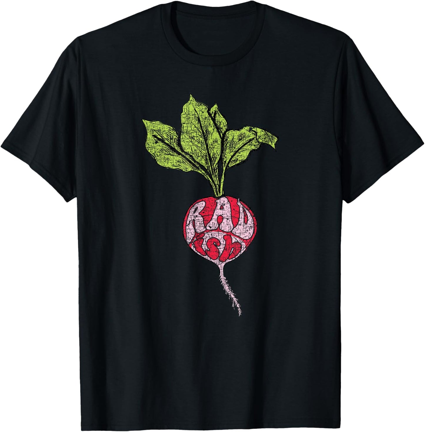 Hilarious Radish Is Pretty Rad. Ish. T-Shirt - T-Shirt | Black