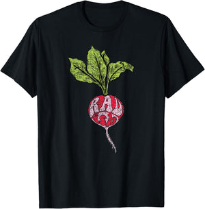 Hilarious Radish Is Pretty Rad. Ish. T-Shirt - T-Shirt | Black