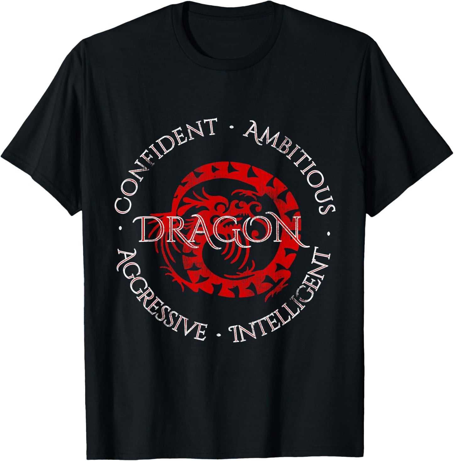 Year of the Dragon Chinese Zodiac / Horoscope T-Shirt - T-Shirt | Black