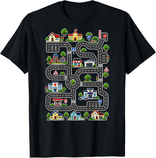 (On Back) Car Race Track On Dad Father's Day Tired Dads Club