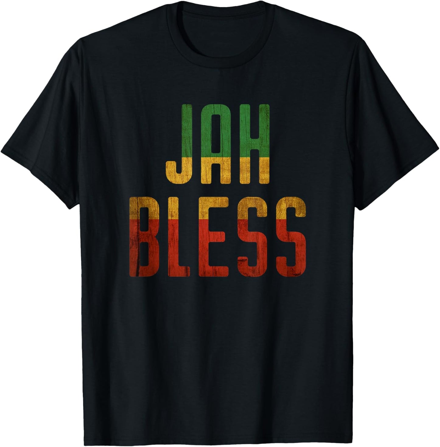 Jah Bless Rasta T Shirt Jamaica Roots Rock Reggae T-Shirt - T-Shirt | Black