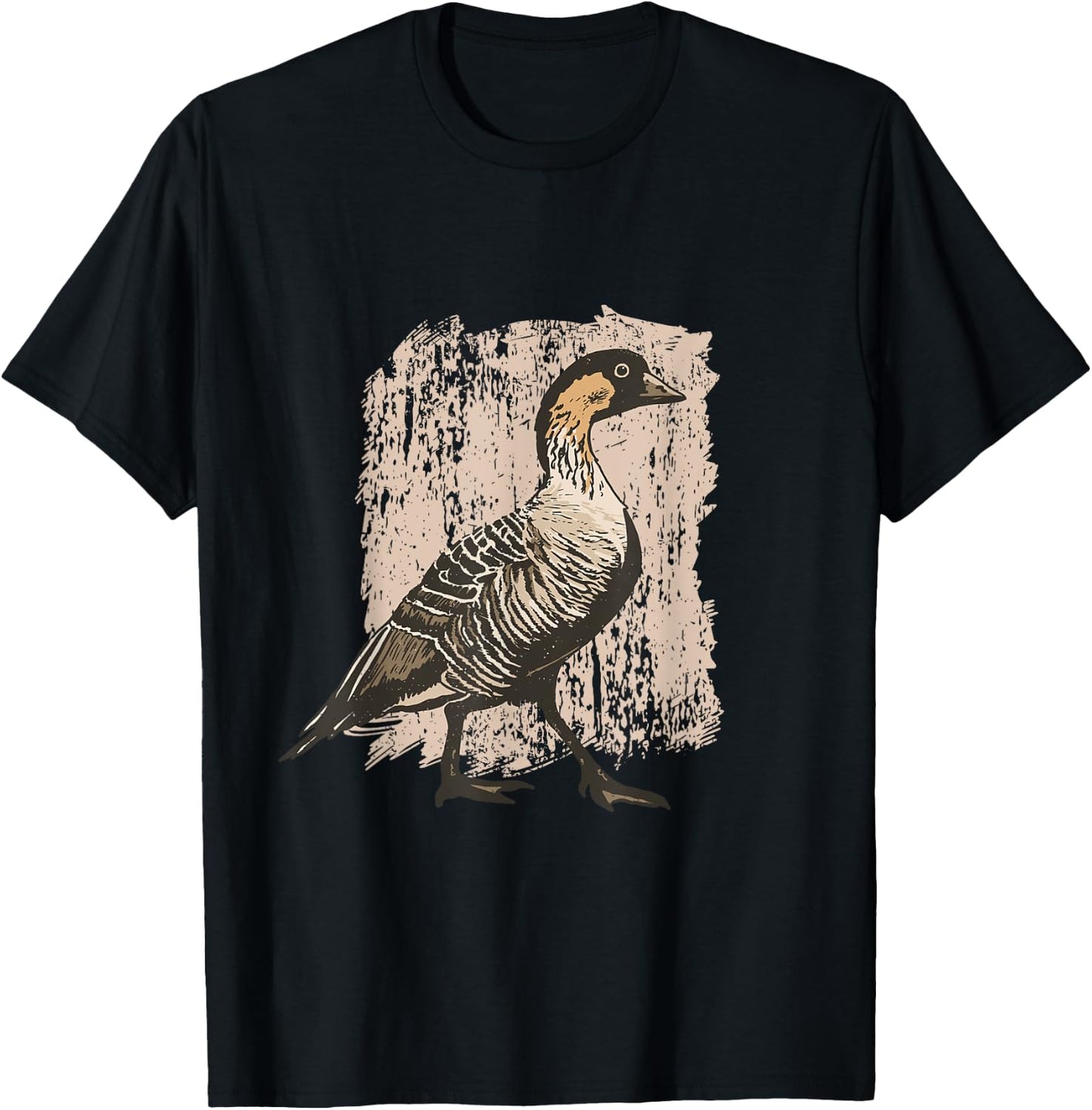 Hawaiian Bird Goose Lover Art T-Shirt - T-Shirt | Black
