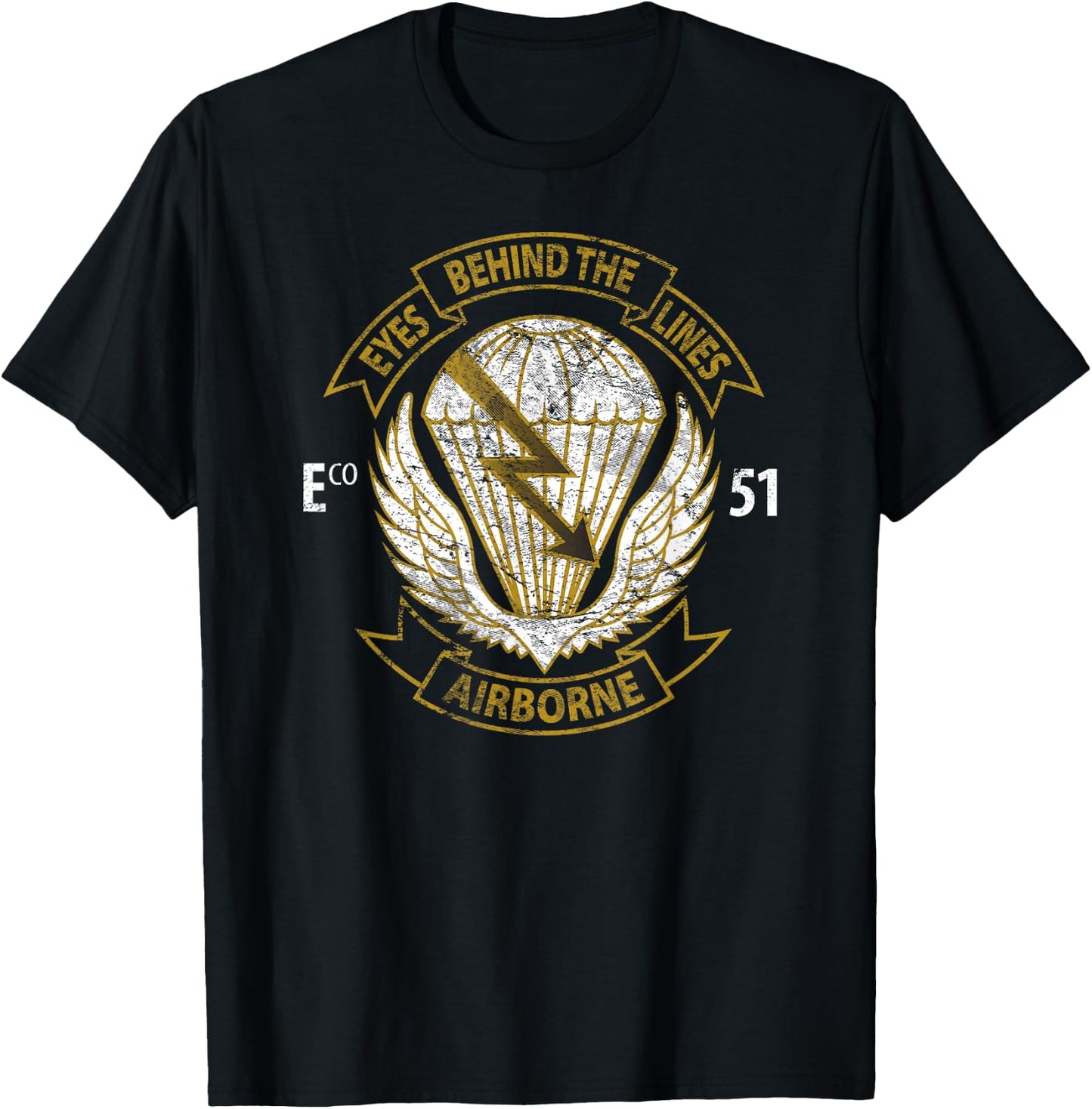 American Marauder: E 51st Long Range Surveillance Insignia T-Shirt - T-Shirt | Black