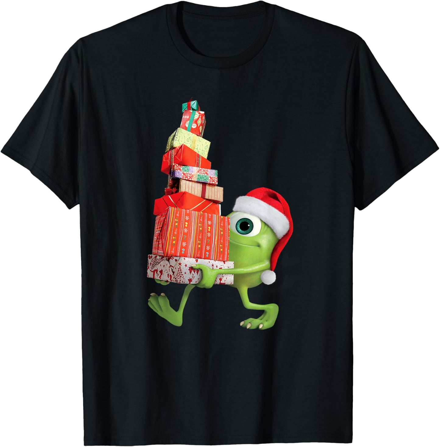 Disney PIXAR Monsters University Santa Mike Holiday T-Shirt - T-Shirt | Black