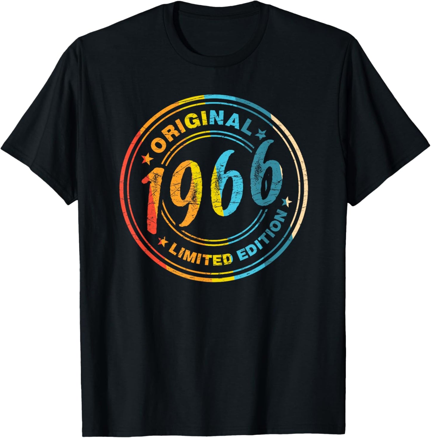 60th Birthday Retro Vintage 1966 Men Women T-Shirt - T-Shirt | Black