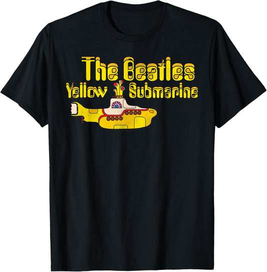 The Beatles Yellow Submarine Logo T-Shirt - T-Shirt | Black
