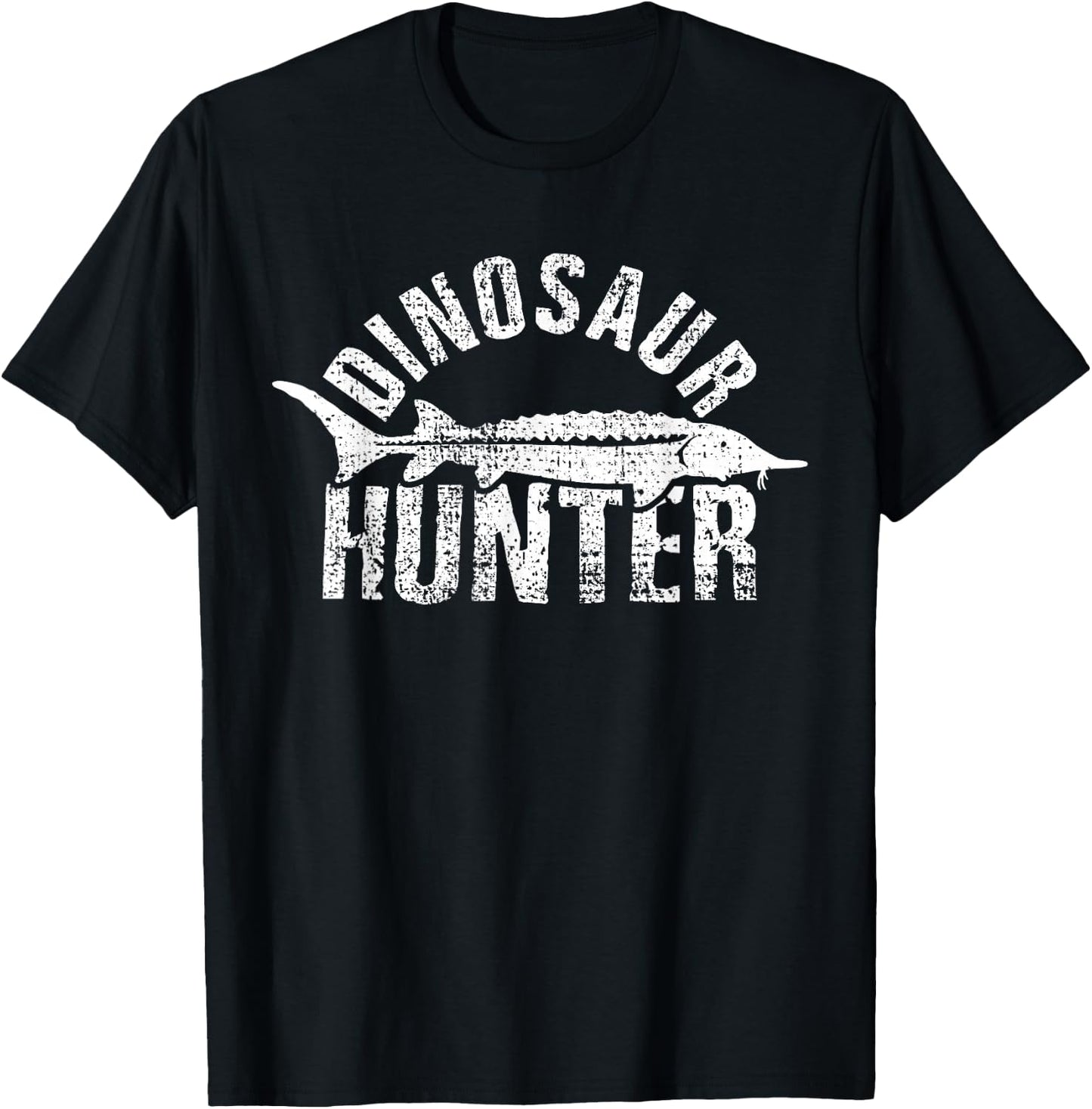 Sturgeon Fishing Angler Dinosaurs Gift T-Shirt - T-Shirt | Black