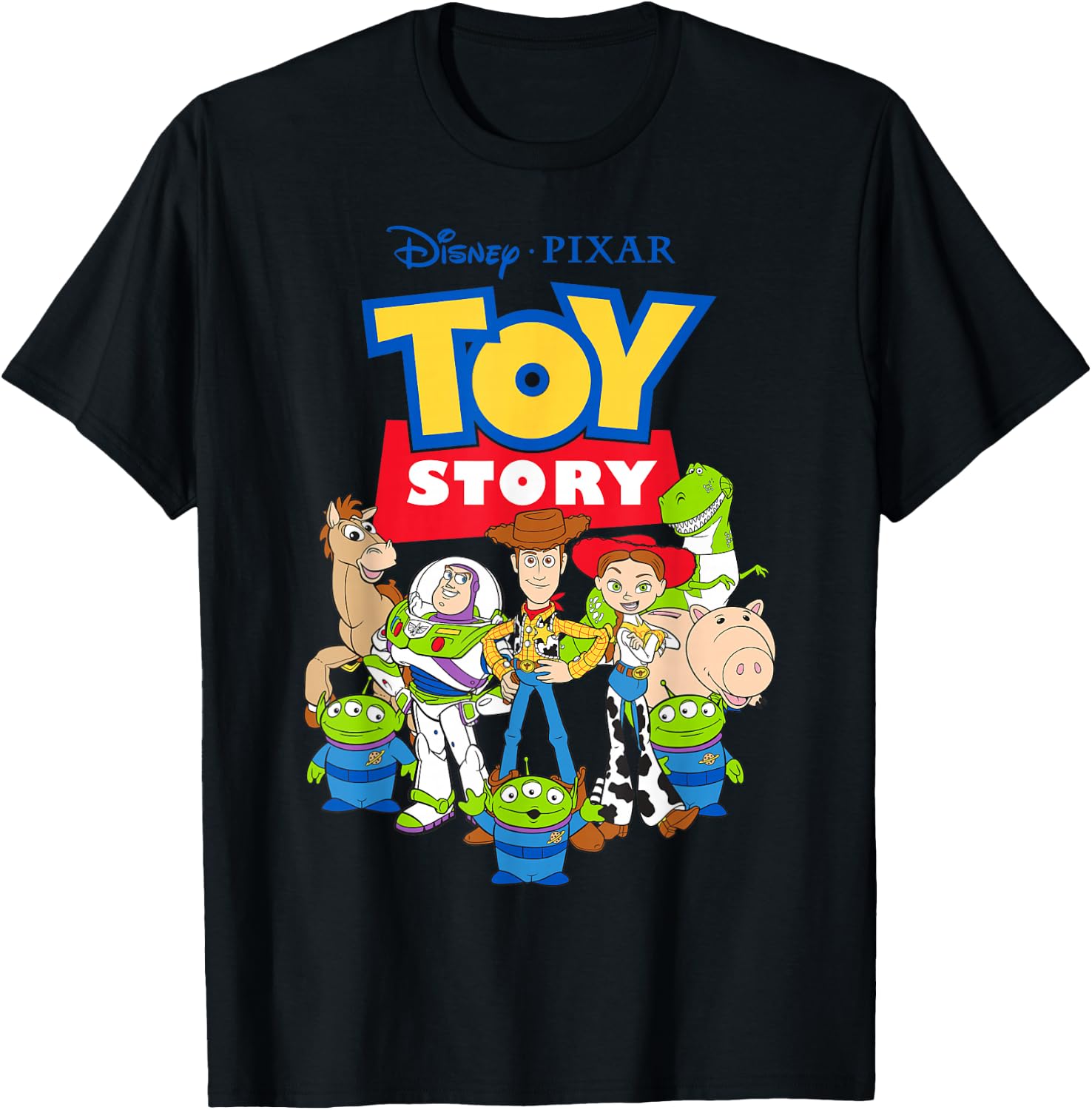 Disney Pixar Toy Story Buzz Woody Jessie Graphic T-Shirt - T-Shirt | Black