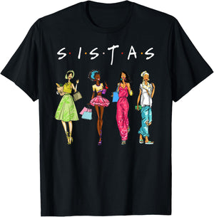 Black Sistas Queen Melanin African American Women Pride T-Shirt - T-Shirt | Black