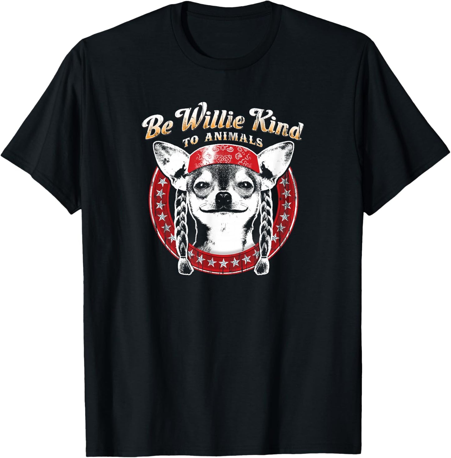 Willie Nelson - Be Willie Kind to Animals T-Shirt - T-Shirt | Black