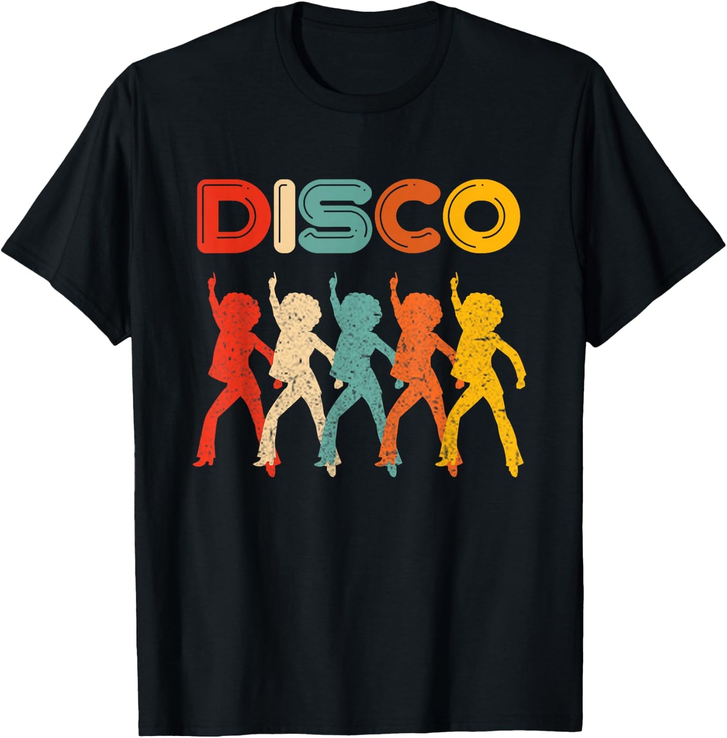 Disco 70s Disco Themed Vintage Retro Dancing T-Shirt - T-Shirt | Black