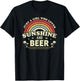 Beer Shirt A Girl Who Loves Sunshine and Beer T-Shirt - T-Shirt | Black