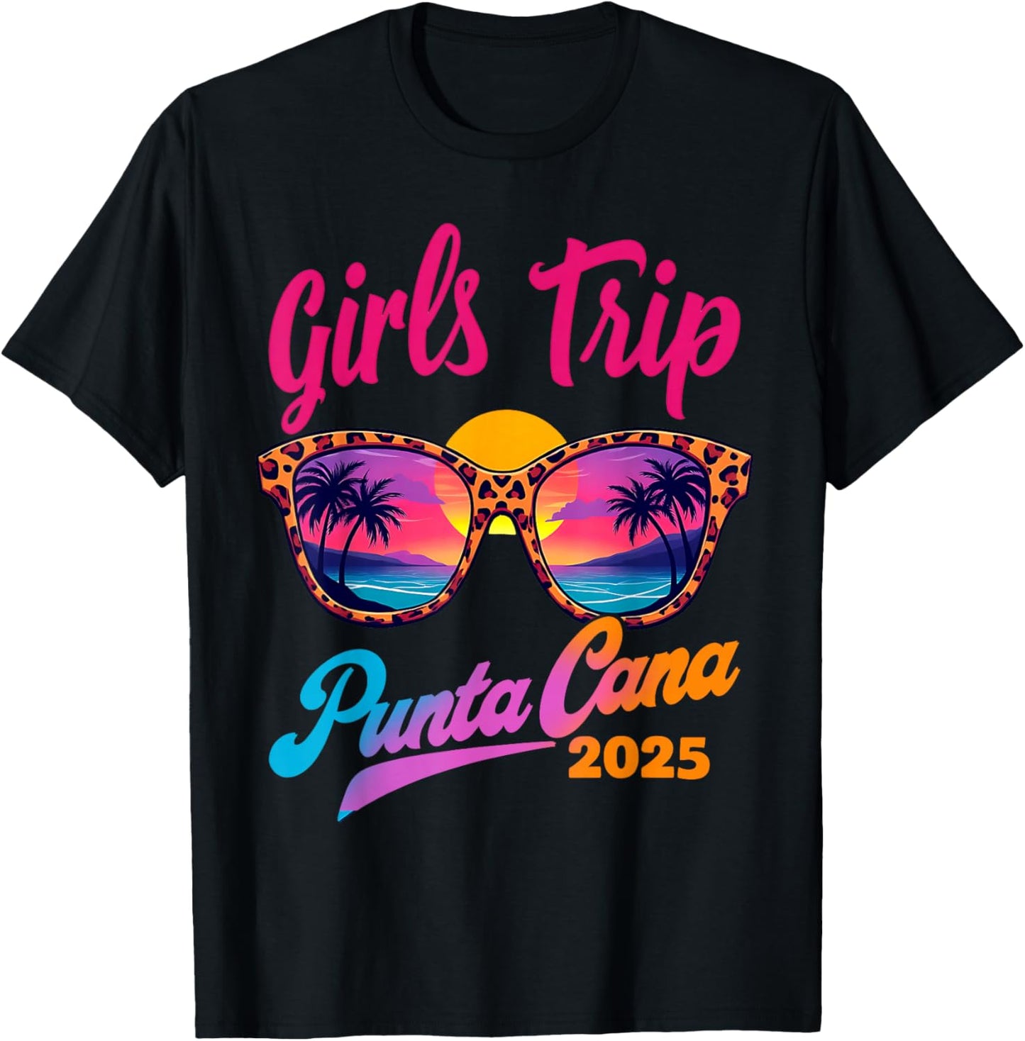 Girls Trip Punta Cana 2025 Matching Summer Vacation Women T-Shirt - T-Shirt | Black