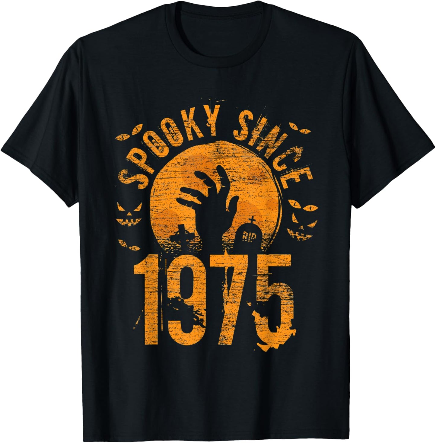 Spooky Since 1975 Halloween Bday Gifts 48th birthday T-Shirt - T-Shirt | Black