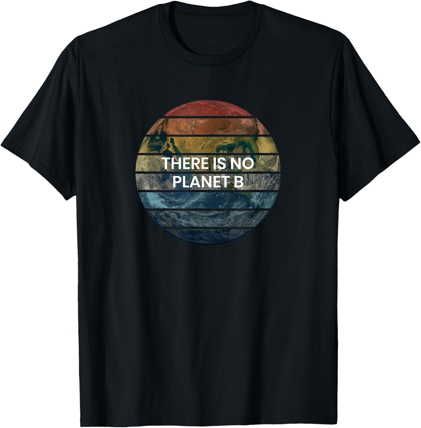 Retro There Is NO Planet B - Save Earth T-Shirt - T-Shirt | Black