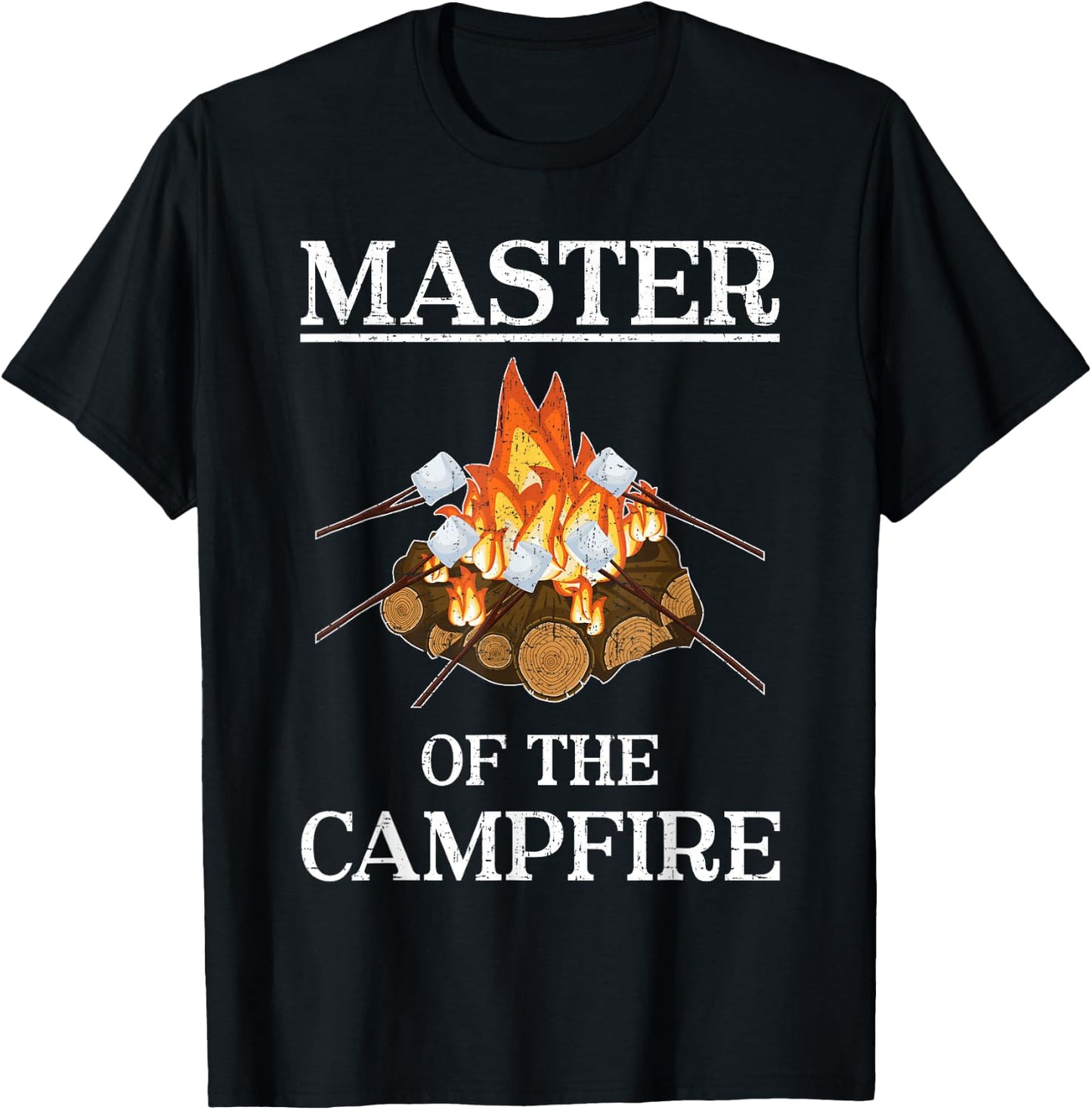 Master of the Campfire Camping T-Shirt - T-Shirt | Black