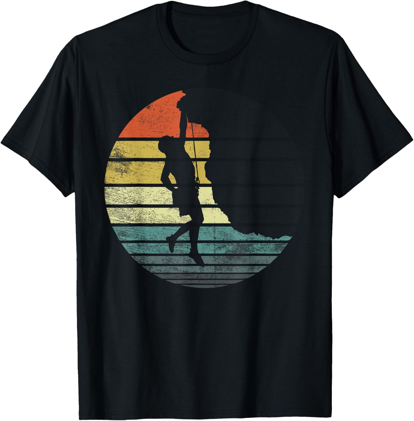Climber Gifts Funny Rock Climbing Retro Vintage Bouldering T-Shirt - T-Shirt | Black