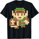 Nintendo Zelda Link Portrait 8-Bit Map Graphic T-Shirt - T-Shirt | Black