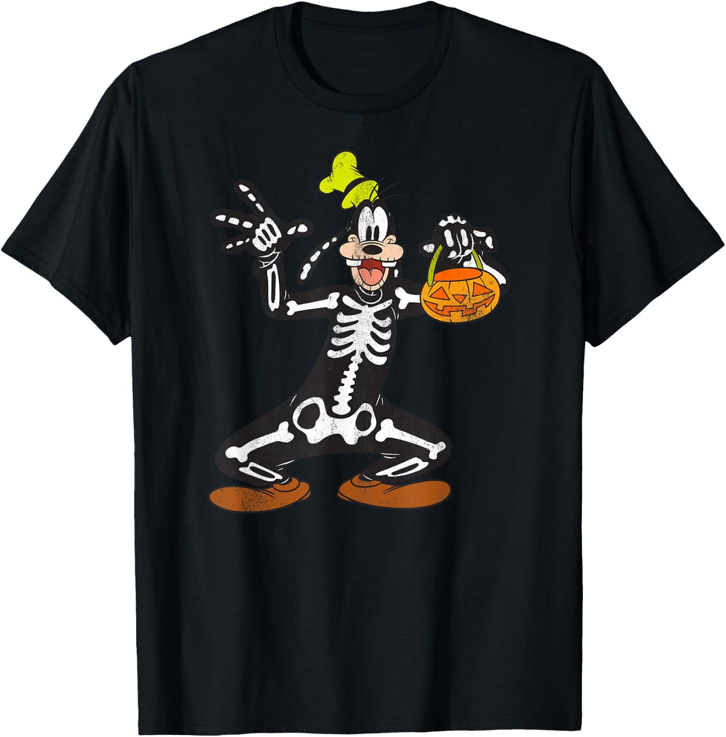 Disney - Goofy Skeleton Halloween T-Shirt - T-Shirt | Black