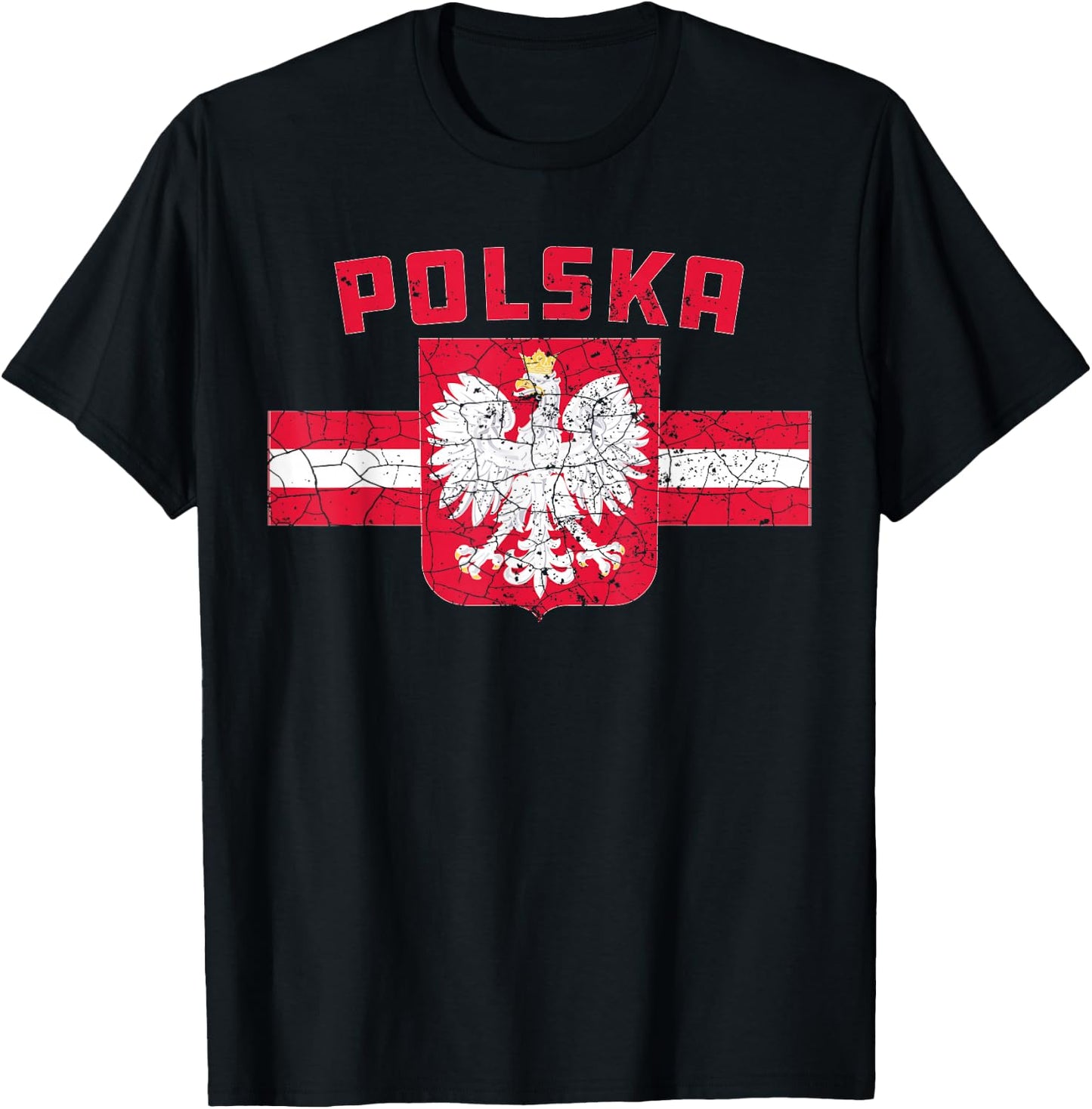 Polnisches polnisches Erbe Orzel Bialy White Eagle Poland Flag - Men's Black Short Sleeve Classic Fit - Small T-Shirt - T-Shirt | Black