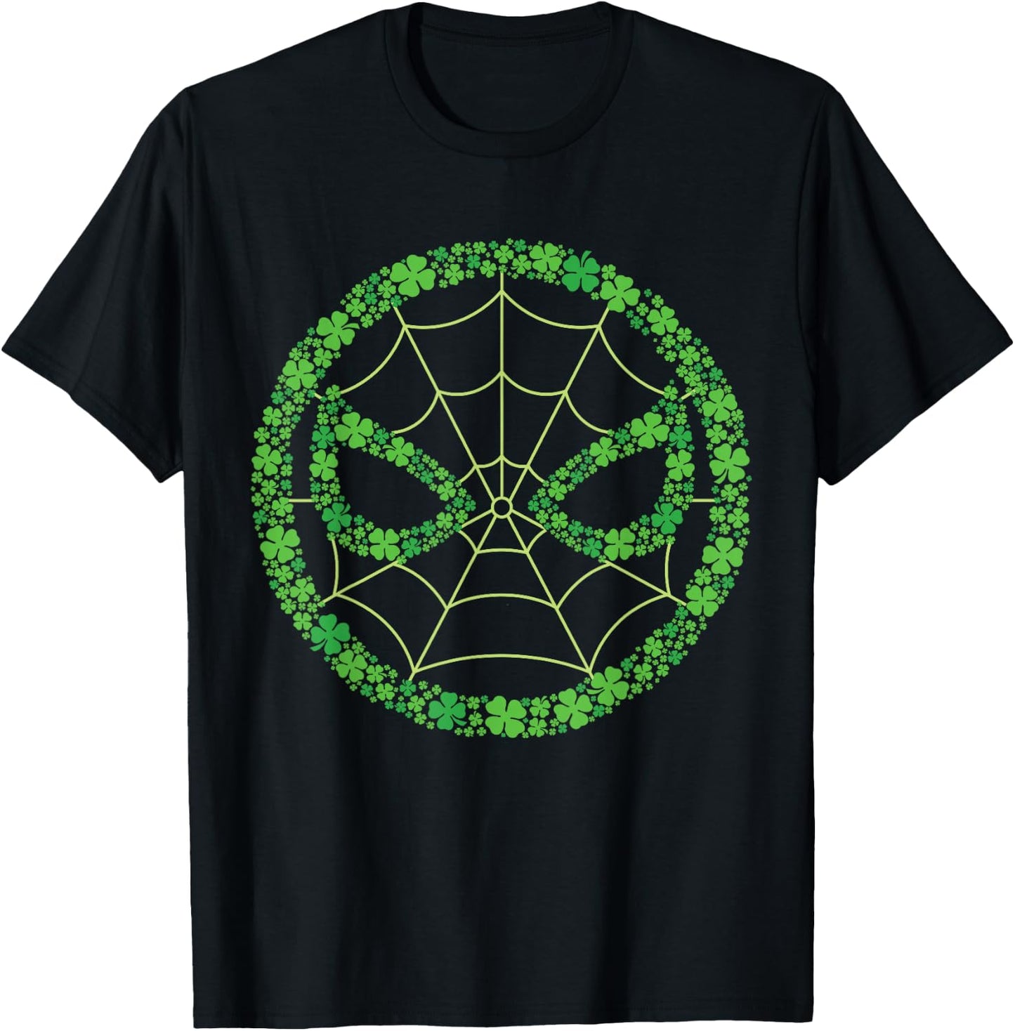 NEW Marvel Spider-Man St. Patrick's Day Green Clover Logo T-Shirt - T-Shirt | Black