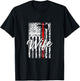 Firefighter Wife Gift Fire Wife Spouse Support Thin Red T-Shirt - T-Shirt | Black