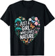 Just A Girl Who Loves Nature Quote A Girl Who Loves Nature T-Shirt - T-Shirt | Black