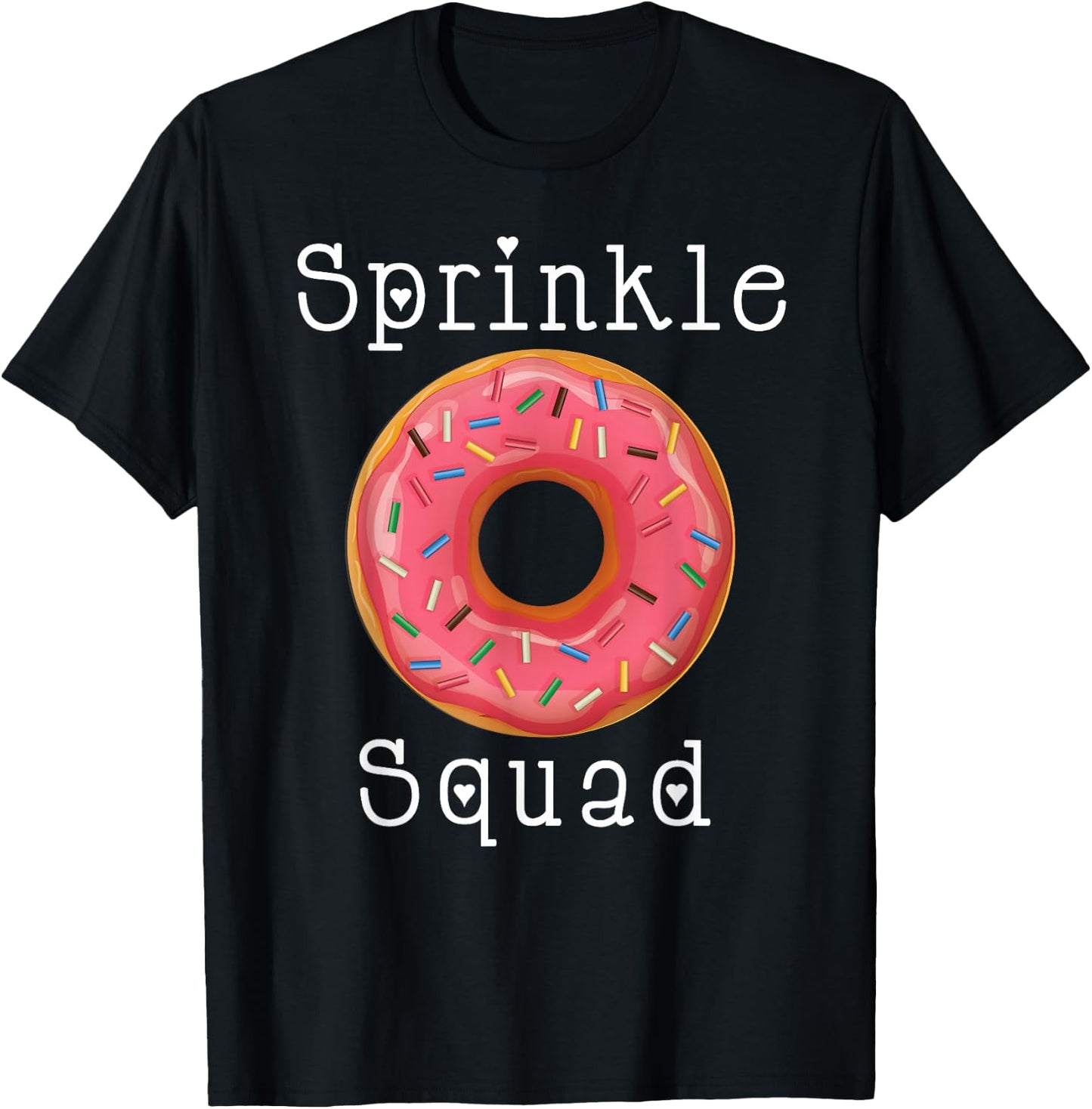 Donut Sprinkle Squad and Girls Matching Group T-Shirt - T-Shirt | Black