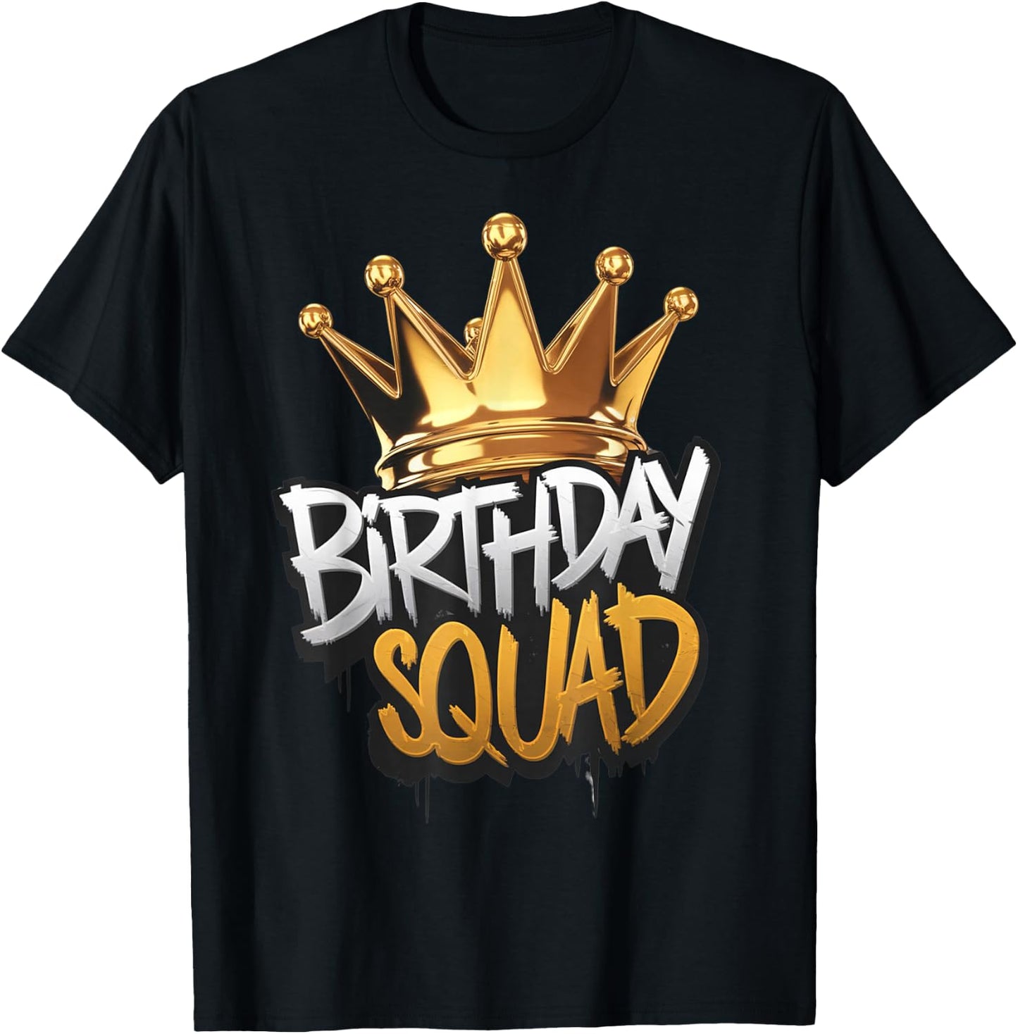 Family Birthday Squad Matching Design Celebrate Bday Party T-Shirt - T-Shirt | Black